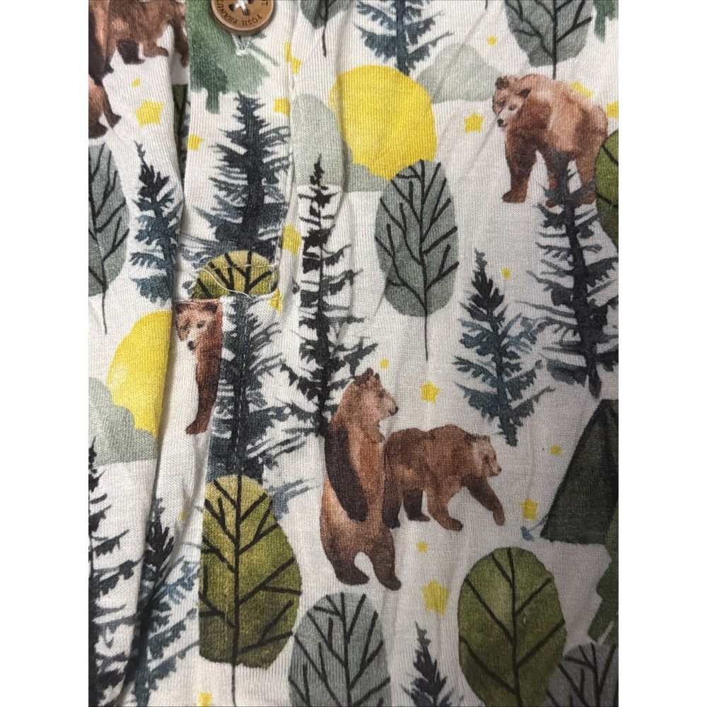 Posh Peanut Baby Boys 6-12 Months Woodland Animal Friends Bamboo Romper Outfit - Picture 4 of 5